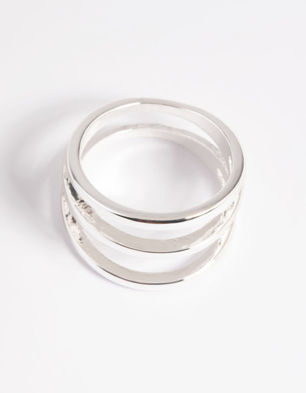 Silver Plated Three in One Ring