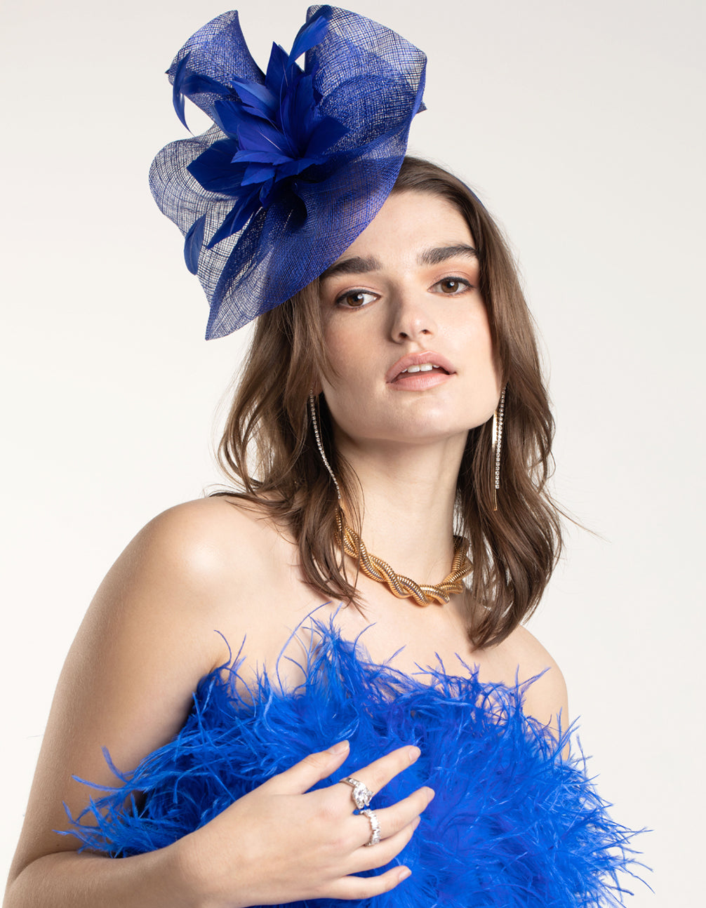 Large Scarf With Feathers Aliceband