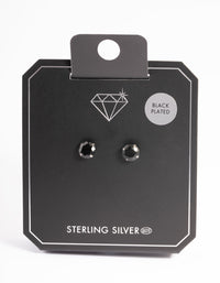 Ruthenium Plated Sterling Silver 1 CT Cubic Zirconia Studs - link has visual effect only