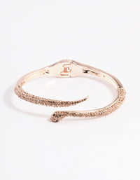 Rose Gold Diamante Snake Hinge Bracelet - link has visual effect only