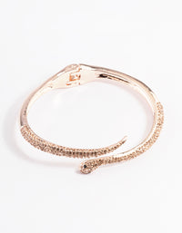 Rose Gold Diamante Snake Hinge Bracelet - link has visual effect only