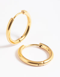 Gold Plated Surgical Steel Thin 12mm Hoop Earrings - link has visual effect only