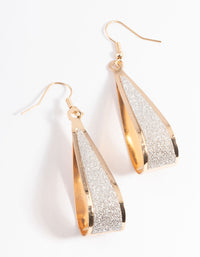 Silver Glitter Paper Fold Drop Earrings - link has visual effect only