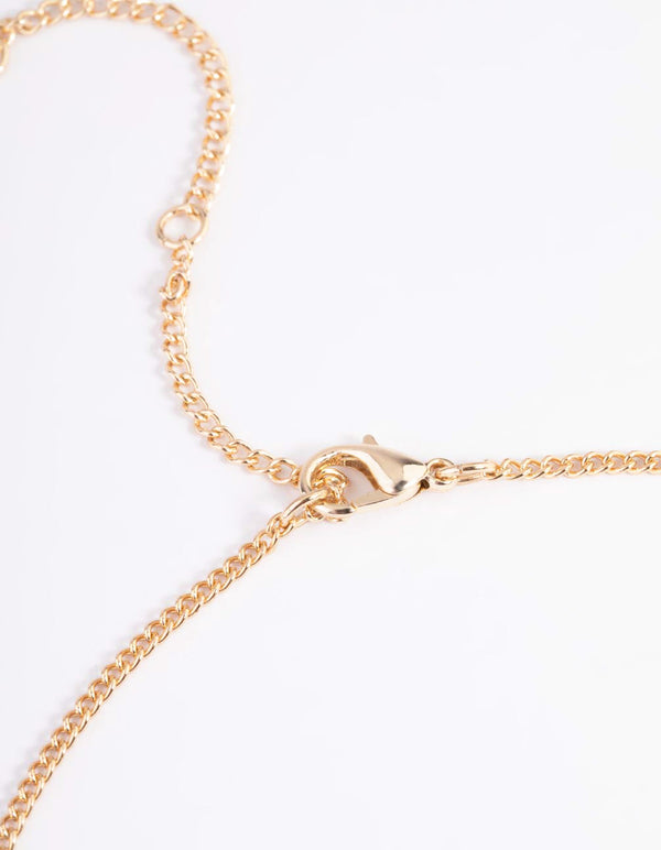 Gold Orange Wire Wrap Shard Necklace