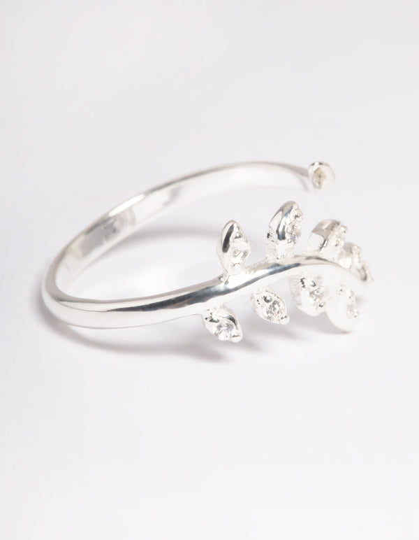 Sterling Silver Leaf Wrap Ring
