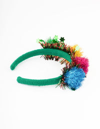Kids Fabric Glitter Pom-Pom Headband - link has visual effect only