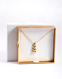 Gold Plated Bear Ball Necklace - link has visual effect only