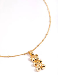 Gold Plated Bear Ball Necklace - link has visual effect only