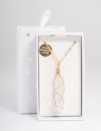 Gold Clear Quartz Wire Shard Necklace - link has visual effect only