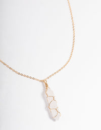 Gold Clear Quartz Wire Shard Necklace - link has visual effect only