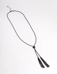 Black Long Snake Chain Knot Necklace - link has visual effect only