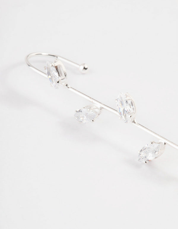 Silver Petal Ear Hook