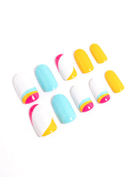 Bright Coloured Press On Nails - link has visual effect only
