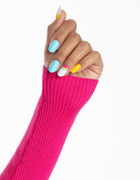 Bright Coloured Press On Nails - link has visual effect only