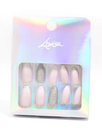 Glitter Press On Nails - link has visual effect only