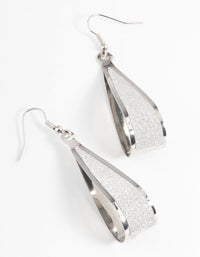 Silver Glitter Paper Fold Drop Earrings - link has visual effect only