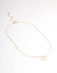 Gold Pearl Heart Necklace - link has visual effect only