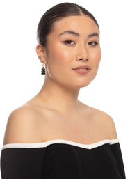 Gold Diamante Black Lolly Bear Earrings - link has visual effect only