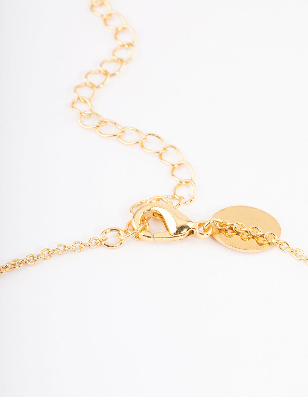 Gold Plated Cubic Zirconia Dainty Chain Drop Necklace