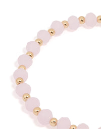 Gold Pearl & Diamante Beaded Bracelet - link has visual effect only