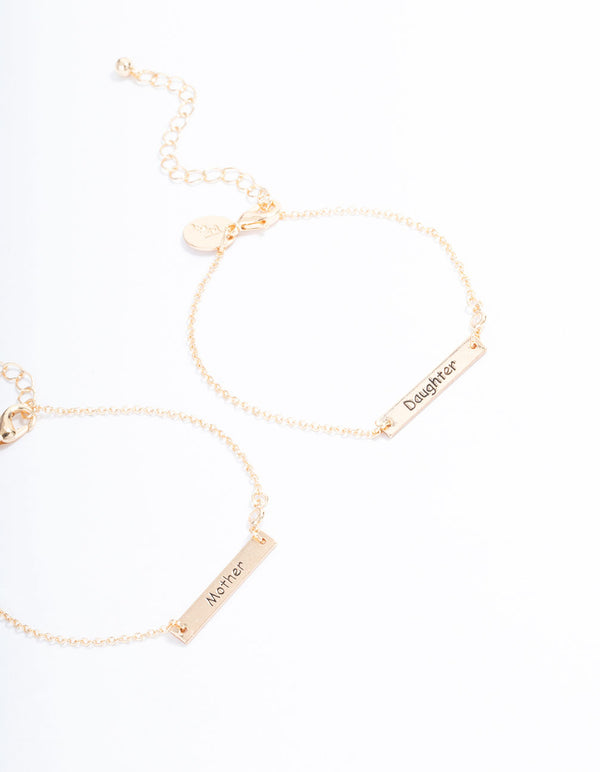 Gold M&D Classic Bar Bracelet Pack