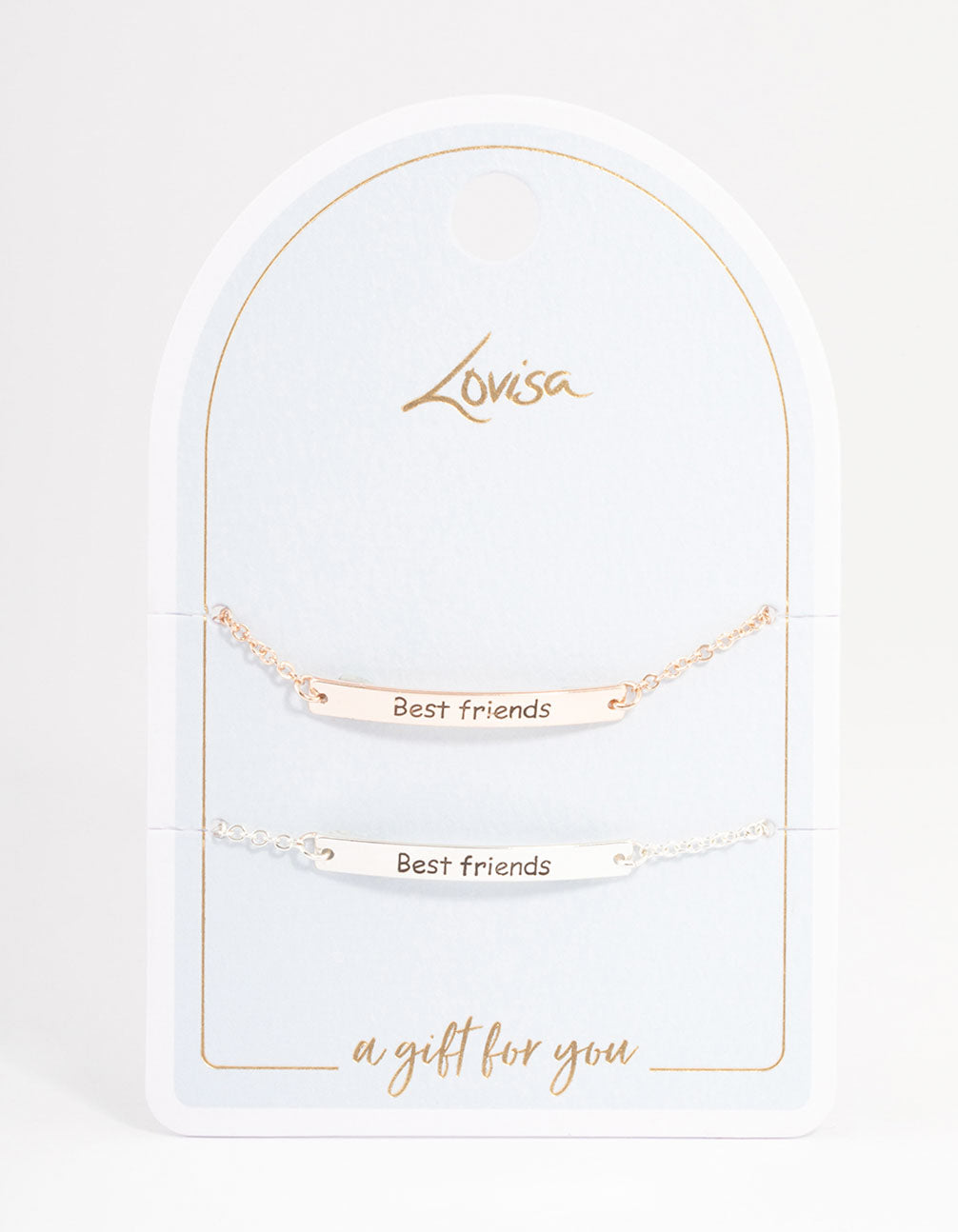 Mixed Metal Best Friend Bar Bracelet Pack