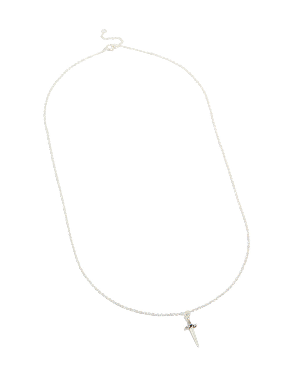 Sterling Silver Dagger Pendant Necklace