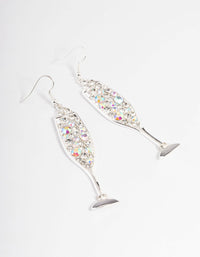 Silver Fizzy Champagne Drop Earrings - link has visual effect only