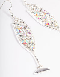 Silver Fizzy Champagne Drop Earrings - link has visual effect only