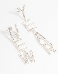 Silver New Year Drop Earrings - link has visual effect only