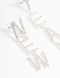 Silver New Year Drop Earrings - link has visual effect only