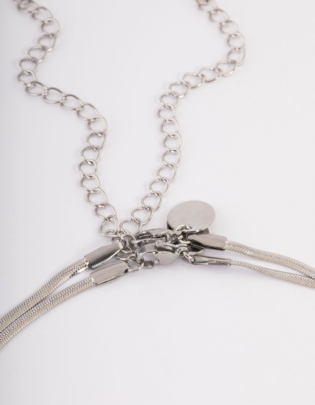 Waterproof Stainless Steel Snake Chain Fine Layered Necklace