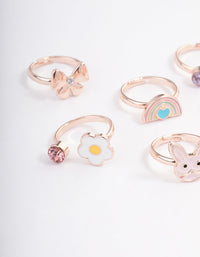 Kids Bunny Bow Ring 6-Pack - link has visual effect only
