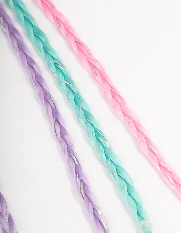 Kids Mixed Metal Faux Hair Bunny Braid Clip