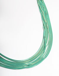 Gold Coated Snake Chain Multi-Row Necklace - link has visual effect only