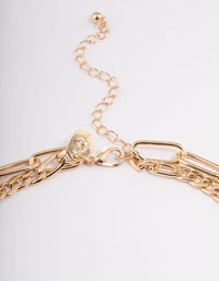 Gold Quartz Layered Charm Necklace - link has visual effect only