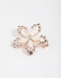 Rose Gold Pretty Open Flower Brooch - link has visual effect only