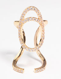 Gold Diamante Mani Fingertip Ring - link has visual effect only