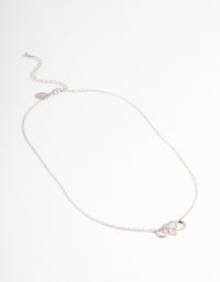 Silver Infinity Heart Diamante Necklace - link has visual effect only