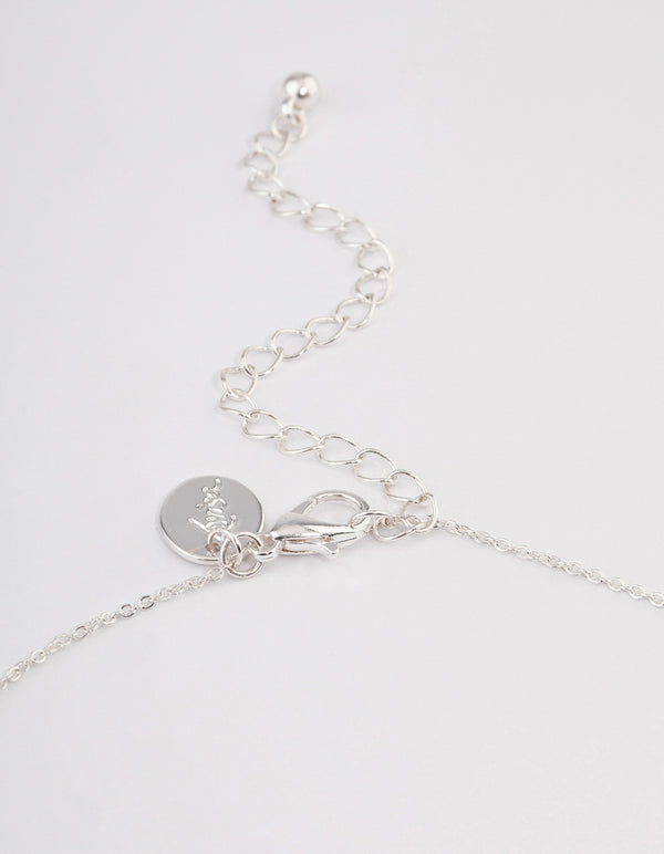 Silver Mini Bling Heart Necklace