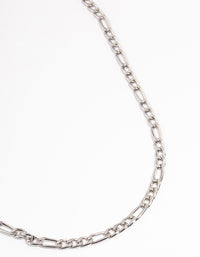 Silver Figaro Chain Necklace - link has visual effect only