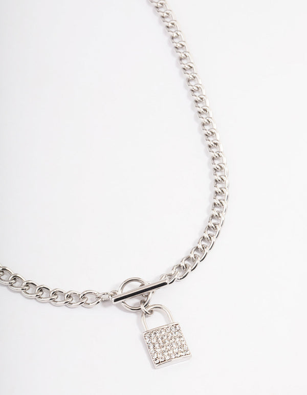 Silver Locket Pendant Necklace