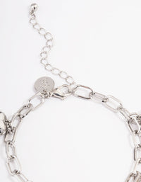 Silver Puffy Heart Bracelet - link has visual effect only