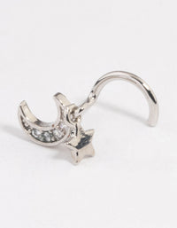 Surgical Steel Moon Nose Stud - link has visual effect only