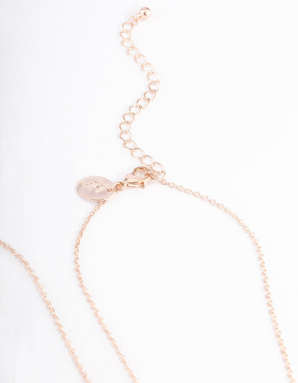 Rose Gold Butterfly Sister Necklace Pack