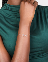 Sterling Silver Heart & Infinity Bracelet - link has visual effect only