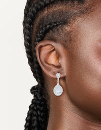 Silver Plated Cubic Zirconia Marquise Drop Earrings - link has visual effect only