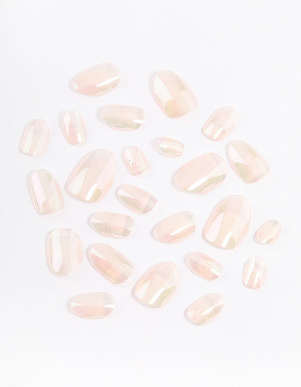 Tweens Pink Metallic Press On Nails