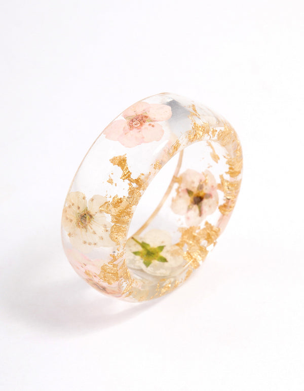 Acrylic Floating Flower Ring