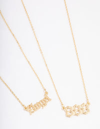 Gold Plated Angel Number '888' Layered Necklace - link has visual effect only